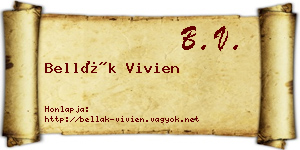 Bellák Vivien névjegykártya